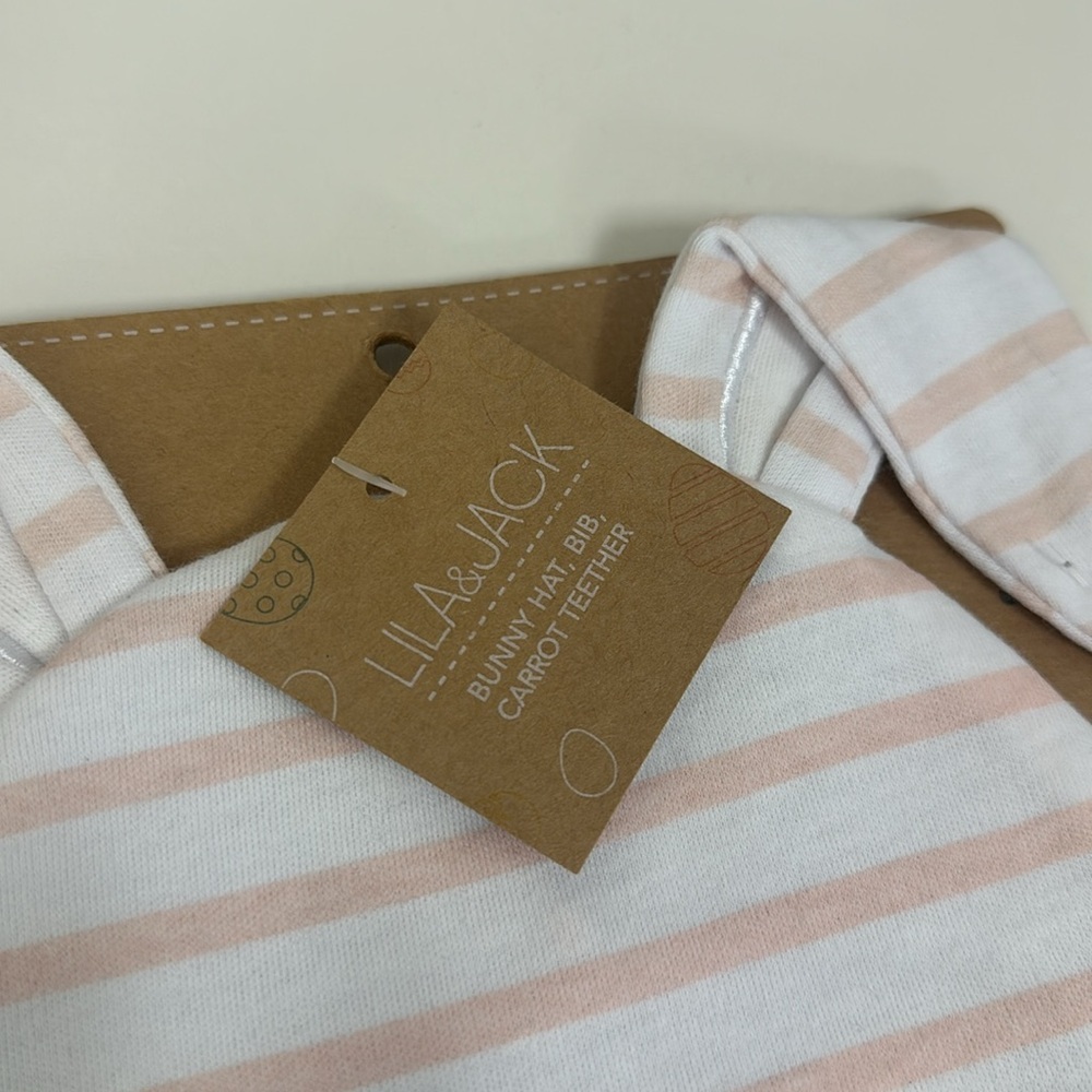 Lila & Jack - My First Easter Sunny Hat, Bib and Teether Set - NWT! - Picture 2 of 6
